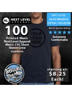 100 Custom Screen Printed Next Level 6210 Men's cvc crew Special 